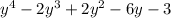 y^4-2y^3+2y^2-6y-3