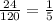 \frac{24}{120}=\frac{1}{5}