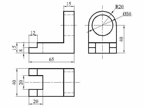 Начертить три вида, первый рисунок надо по