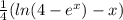 \frac{1}{4}(ln(4-e^x)-x)