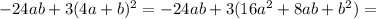 -24ab+3(4a+b)^2=-24ab+3(16a^2+8ab+b^2)=