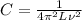 C= \frac{1}{ 4\pi ^{2} L \nu ^{2} }