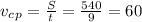 v_c_p=\frac{S}{t}=\frac{540}{9}=60