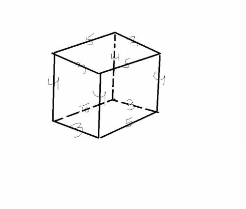 Три ребра параллелепипеда равны 3 м, 4 м, и 5 м. найдите сумму длин всех его ребер
