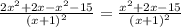 \frac{2x^2+2x-x^2-15}{(x+1)^2}= \frac{x^2+2x-15}{(x+1)^2}