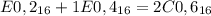 E0,2_{16}+1E0,4_{16}=2C0,6_{16}