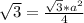 \sqrt{3}=\frac{\sqrt{3}*a^2}{4}