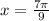 x=\frac{7\pi}{9}