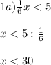 1a)\frac{1}{6}x