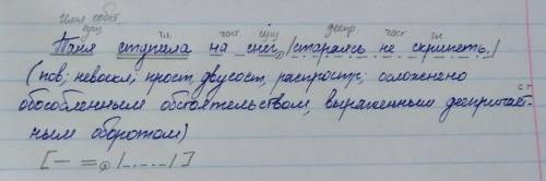 Синтаксический разбор : таня ступи на снег, стараясь не скрипеть