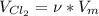 V_{Cl_2} = \nu*V_m