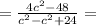 =\frac{4c^2-48}{c^2-c^2+24}=