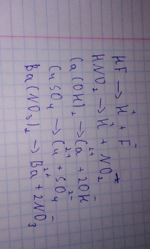 8класс запишите уравнения диссоциации умоляю ​