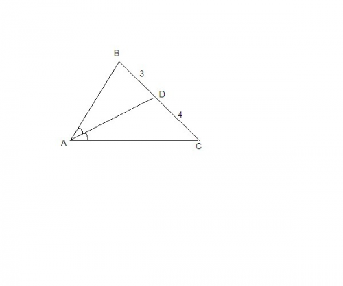 Сумма двух сторон треугольника равна 14, а третью сторону его биссектриса делит на отрезки, равные 3