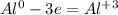 Al^0 - 3e = Al^{+3}