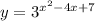 y=3^{x^2-4x+7}