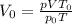 V_{0}= \frac{pVT_{0}}{p_{0}T}