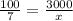 \frac{100}{7}=\frac{3000}{x}