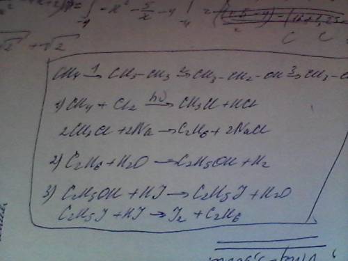 Осуществить превращения. ch4-> ch3-ch3-> ch3-ch2-oh-> ch3-ch3