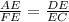 \frac{AE}{FE}=\frac{DE}{EC}