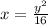 x = \frac{y^2}{16}