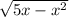 \sqrt{5x-x^{2} }