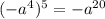 ( - {a}^{4} )^{5} = - a^{20}