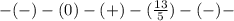 -(-)-(0)-(+)-(\frac{13}{5} )-(-)-