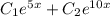 C_{1} e^{5x} +C_{2}e^{10x}