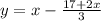 y=x-\frac{17+2x}{3}