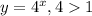 y=4^x, 41