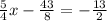 \frac{5}{4}x - \frac{43}{8} = -\frac{13}{2}