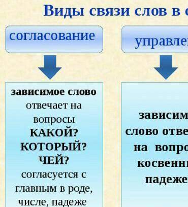 связи слов в словосочетаниях.​