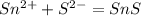 Sn^{2+} + S^{2-} = SnS