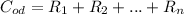 C_{od} = R_{1}+R_{2}+...+R_{n}