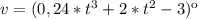 v = (0,24*t^{3}+2*t^{2} -3)к