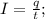 I=\frac{q}{t};\\