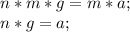 n*m*g=m*a;\\ n*g=a;\\