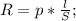 R=p*\frac{l}{S};\\