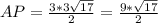 AP=\frac{3*3\sqrt{17}}{2}=\frac{9*\sqrt{17}}{2}