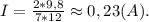 I = \frac{2*9,8}{7*12} \approx 0,23(A).