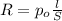 R = p_o\frac{l}{S}