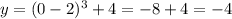 y=(0-2)^{3}+4 = -8+4 = -4