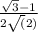 \frac{\sqrt{3}-1}{2\sqrt(2)}