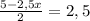 \frac{5-2,5x}{2} =2,5