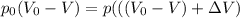 p_{0}(V_{0}-V)=p(((V_{0}-V)+зV)