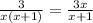 \frac{3}{x(x+1)}=\frac{3x}{x+1}