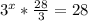 3^x* \frac{28}{3} = 28