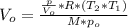 V_o=\frac{\frac{p}{V_o}*R*(T_2*T_1)}{M*p_o}