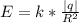 E=k*\frac{|q|}{R^2}